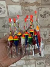 Juego de flotadores de pesca, boya, palo de luz de pesca, oscilante, tamaño variado, Color, accesorios de boya, 10 unids/lote