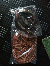 1,0/1,5/2/2.5/3/4/5mm 4 colores cuero de vaca genuino redondo Tanga cordón DIY pulsera cuerda para hacer joyas