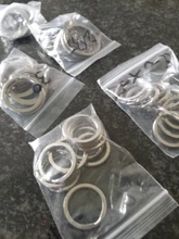 LLavero de acero inoxidable con agujeros para mujer, lote de 10 unidades, 20/23/25/28/30/33/35mm, partido redonda, regalo para hombre