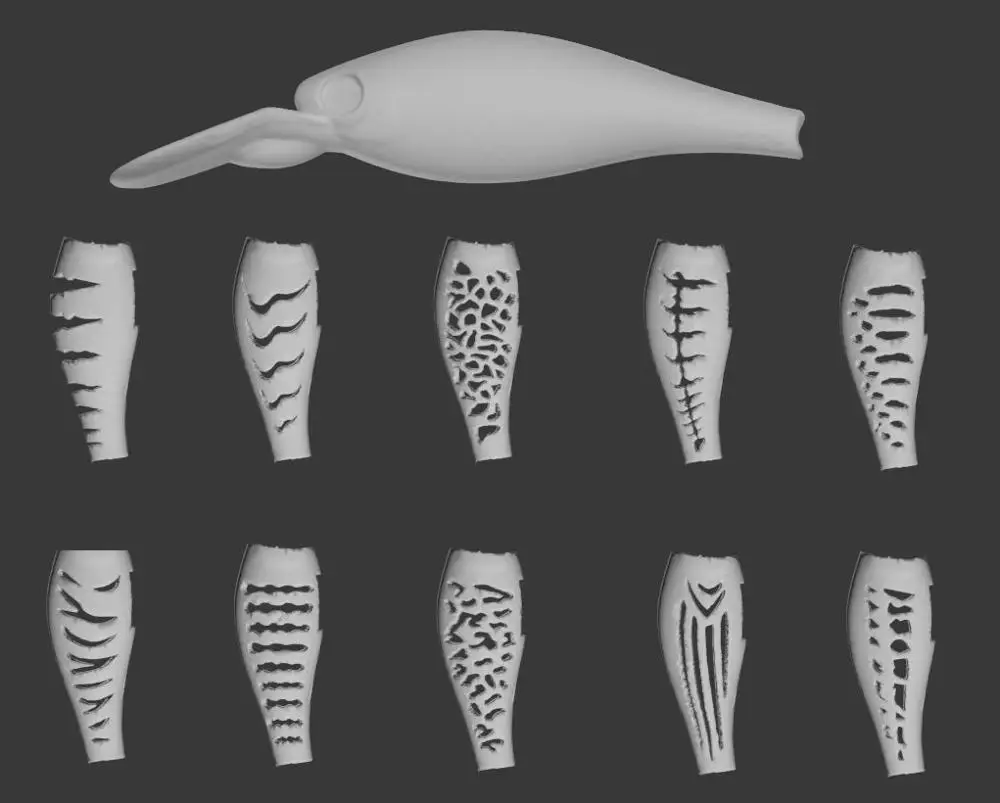 wLure Hard Plastic 3D Stencil for Tiny Minnow Good Action UPM515 | Спорт и развлечения