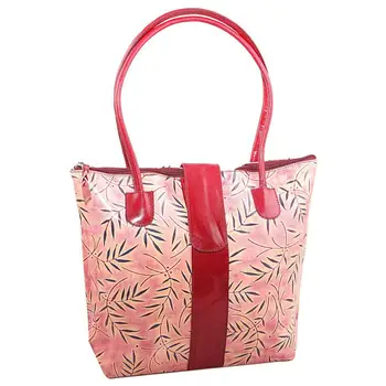 

Leather hand bag print