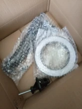 Lámpara de escritorio de lupa plegable profesional, luz LED de lectura con tres modos de atenuación, fuente de alimentación USB, 5 aumentos