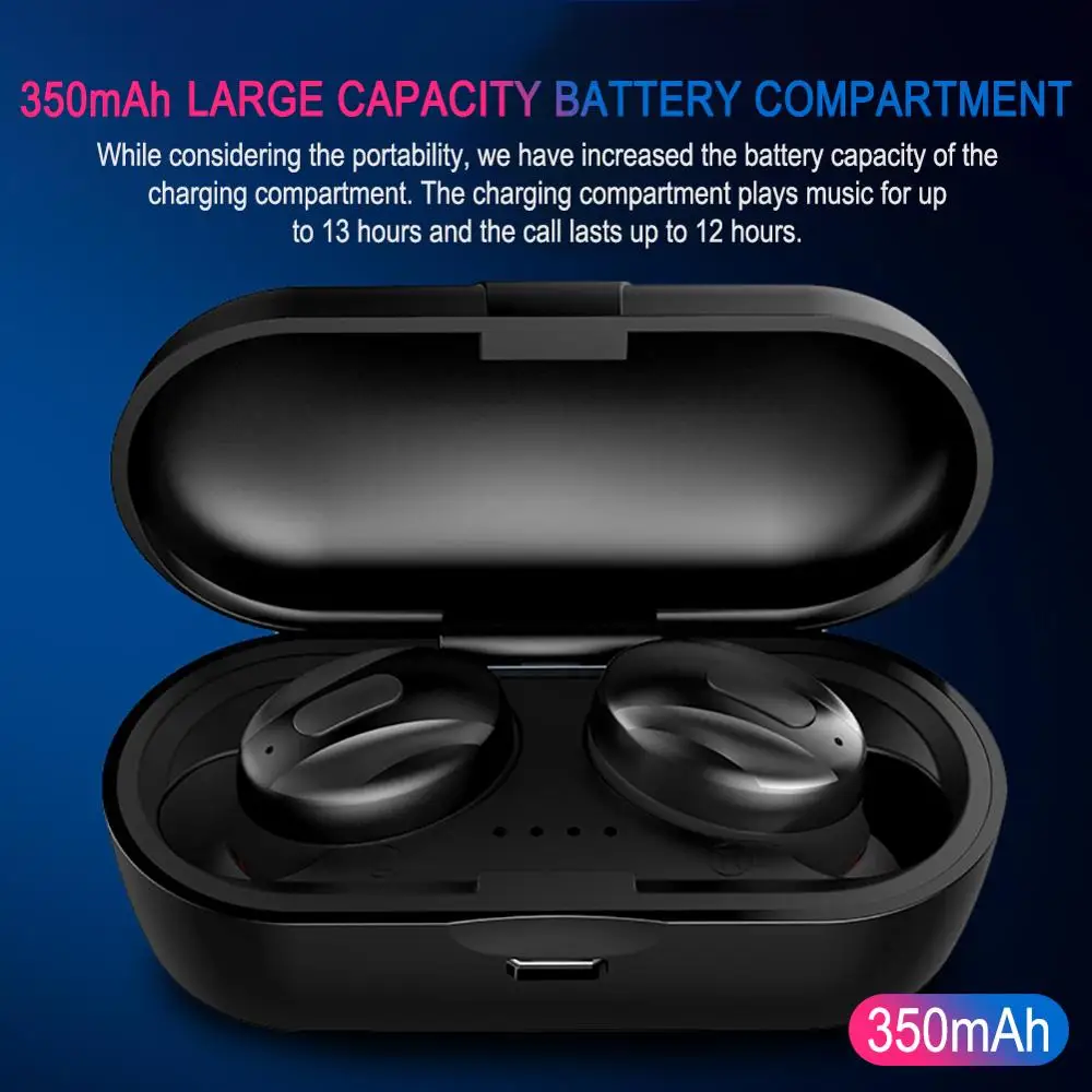Черные XG-13 Bluetooth наушники, стерео двойная гарнитура TWS 5,0, Bluetooth eraphones, спортивные беспроводные наушники, Handfree см x см-1