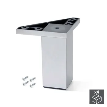 

Kit 4 feet Alumix1 Emuca for furniture, height 100 mm gray metallic
