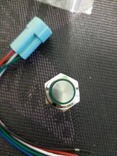 16mm 12mm interruptor de botón de metal botón impermeable circular plana Botón de luz LED auto-bloqueo auto-botón de Reinicio 1NO1NC