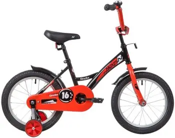 

Bicycle 16 "strike, black-red, foot brake, short wings novatrack 1633 strike. bkr20