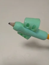 3 uds dos pluma en forma de dedo de silicona titular del bebé de aprendizaje de escritura herramienta pluma de escribir corrección set de papelería infantil