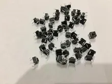 50 Uds 6X6X5/4,3/5,5/6/7/8/9/10/13MM tacto interruptor de botón de empuje interruptor 12V cobre 4PIN DIP Micro interruptor para TV/juguetes/home/botón de uso