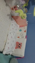 6 unids/set bebé búho de dibujos animados bebé Protector de cuna de bebé de los niños de algodón cuna guardería parachoques cama de bebé Anti-colisión de parachoques