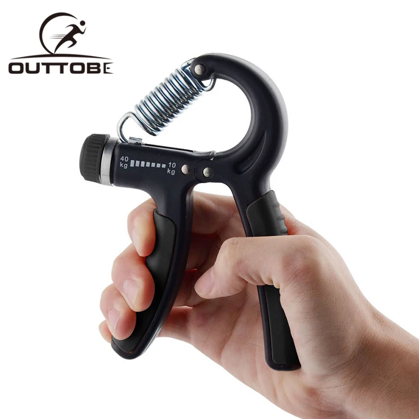 

Outtobe10-40Kg Gym Fitness Hand Grip Men Adjustable Finger Heavy Exerciser Strength for Muscle Recovery Hand Gripper Trainer