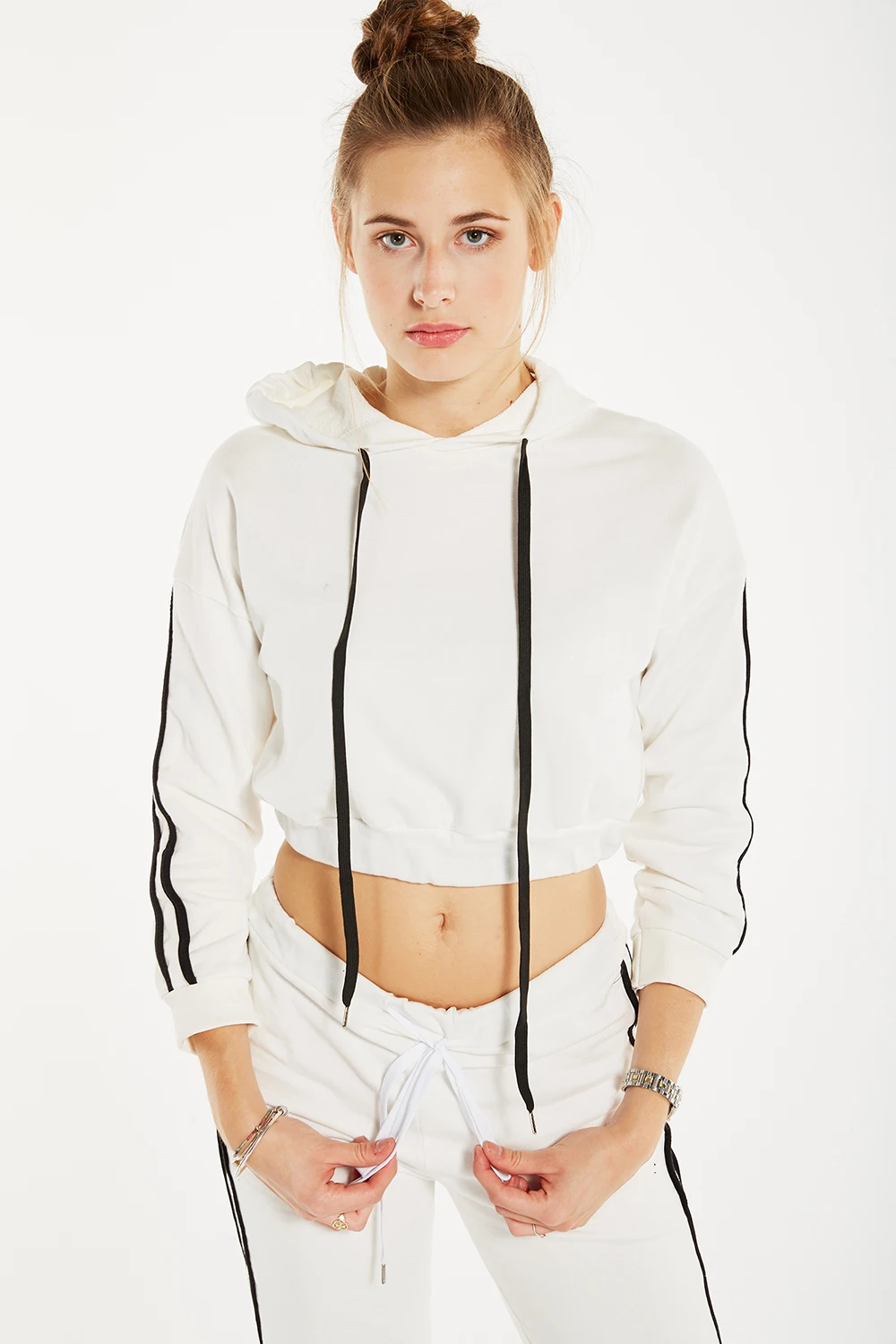 GREYMODA Женский комплект CHANDAL - Цвет: White