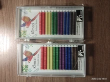 Kimcci 6 Arco Iris Color de la mezcla de pestaña de visón Extensión Profesional de pestañas falsas individuales de caramelo, Maquiagem cilios