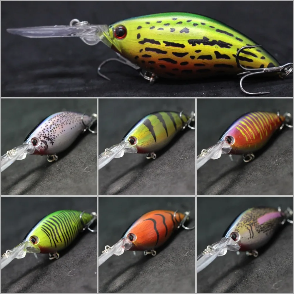 wLure Crankbait Fishing Lure 11cm 18.5g with Reflection Foil Wobbler Deep Diver 4-5 Meters Tight/Fast Action C739