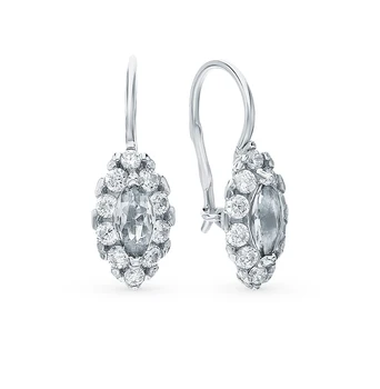 

Silver earrings with cubic zirconia sunlight sample 925