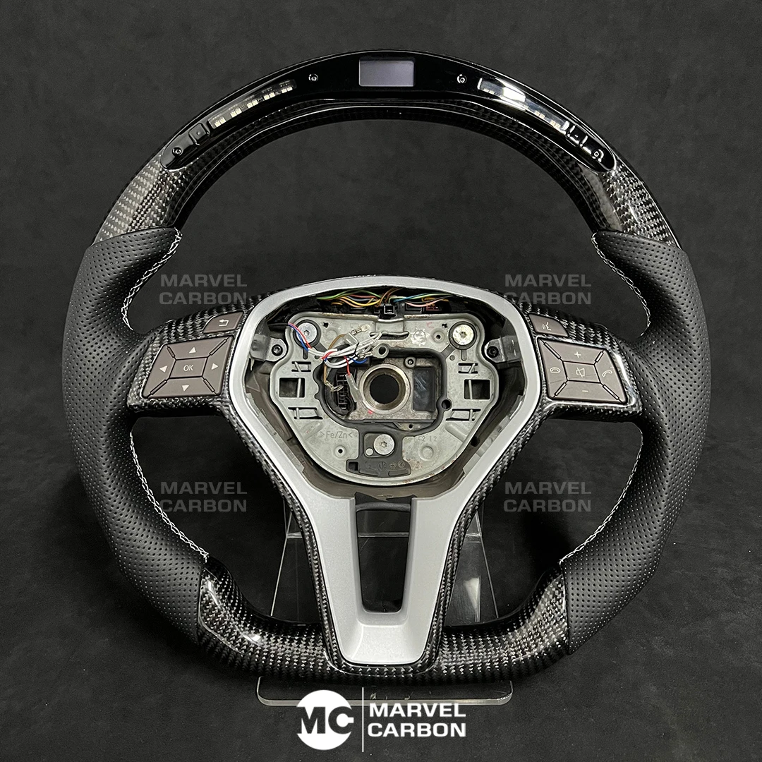 100 Real LED Performance Carbon Fiber Steering Wheel For Benz W204