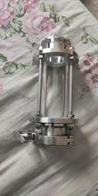 Stainless-Steel Sight Glass Diopter SS304 Fitting Homebrew 51mm-Pipe Sanitay-Flow 38mm