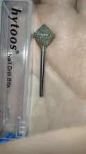 HYTOOS 10mm Diamante de rombo de uñas taladro 3/32 Rotary Burr cortadores para manicura taladro eléctrico accesorios uñas Mills Tools-D-7