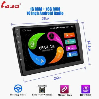 

2 din 9''/10''Car Android 8.1 Multimedia Player Quad Core car radio Split Screen GPS navigation Wifi Bluetooth Audio stereo 1+1