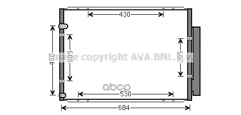 Радиатор Кондиционера Lexus: Rx(Mhu3, Gsu3, Mcu3) 400h/400h Awd 03-08 Ava арт. TO5574D