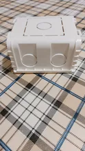 Caja de montaje de Cassette, caja de empalme oculta tipo 86, caja de montaje interno, Caja Blanca, roja y azul