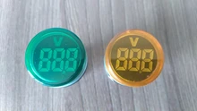 Mini voltímetro Digital redondo de 22mm, medidor de voltaje de CA 12-500V, Monitor de potencia, indicador LED, lámpara piloto, bricolaje