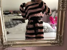 Suéter largo gótico Punk de talla grande suéter unisex vestido de mujer hombre a rayas fresco ahuecado agujero roto puente suelto Rock Delgado Sweter 2020