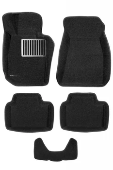 

Textile 3D mats euromat3d luxe in the salon for BMW 3 G20 (2019-) with a metal subspot