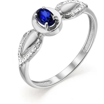 

Alcor ring with sapphire and diamonds in white gold