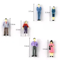 Scale 1:50 Model People ABS Painted Stand Or Sitting Figures Man For HO Train Sand Table Building Scene Materials Diorama 30Pcs 2