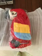 Peluche de loro parlante eléctrico para niños, juguete de peluche de pájaro parlante con alas que se repiten, regalo para niños