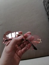 Gafas de sol sin montura con forma de corazón de amor para mujer, anteojos de sol Steampunk con forma de lágrimas, gafas clásicas únicas, gafas de conductor UV400, 2021