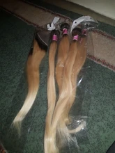 Facebeauty-mechones de pelo liso Remy brasileño degradado, rubio oscuro, 1B 613, paquete de 3/4 con cierre Frontal de malla de 13x4, pieza media gratis