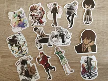 Bungo Stray-pegatinas de perros de PVC para niños, pegatinas de grafitis, maletas, equipaje, guitarra, coche, impermeable, 10/100 Uds.