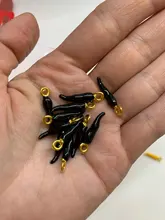 Doreen Box abalorios en forma de Chile esmalte colgantes de aleación de Zinc colgantes chapados en oro de la joyería DIY 20mm x 4mm 10 Uds