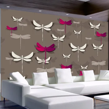 

Wall mural-dragonflies dancing-200x140 cm
