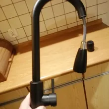 Grifo de cocina de un solo agujero, mezclador extraíble, pulverizador de corriente, cabezal cromado