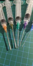 Jeringa de engarce sellada, puntas de jeringa química Blunt para pegamento líquido, tinta de aceite, 5 uds.