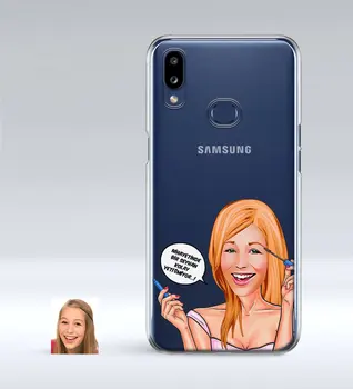 

Personalized Women 'S Easy Grow Caricature Of Samsung Galaxy A10s Thin Transparent Silicone Phone Kapağı-7