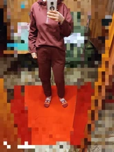 Women Suit Hoodies Amii Sport Cotton Pants Autumn Female Winter Causal Minimalism 12030276