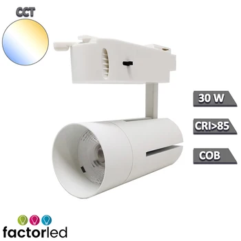 

30W single phase Led track spotlight shop and showcase ceiling, CCT technology, high brightness, light Selectable