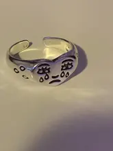 Anillos creativos de cara llorando para mujer, nueva moda, anillo ajustable, joyería para mujer, fiesta, Bar, Club nocturno, regalos del anillo Punk