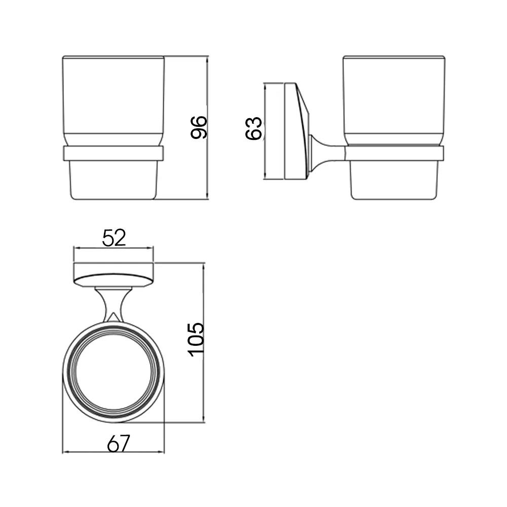 Стакан Raiber R70105 одинарный стеклянный