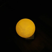 Night-Light Moon-Lamp Touch-Switch Bedroom-Decoration LED Birthday-Gift 3d-Print Rechargeable