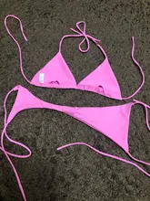 Bañador sexy de mujer, conjunto de bikini brasileño de dos piezas con sujetador de realce, ropa de baño, traje de baño para mujer