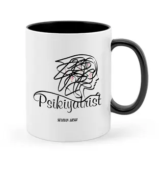 

Personalized Professional Psychiatrist Black Mug Cup-2