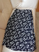 Spring Skirts Bottom A-Line Floral-Printed MISHOW Elegant Fashion Women Female Mid-Calf