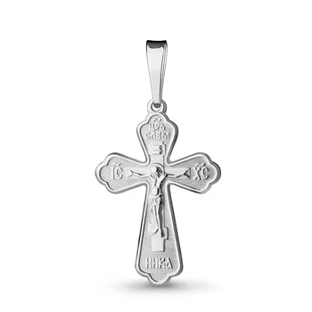 

Aquamarine Orthodox cross without inserts, 925 sterling silver