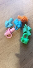 Soporte de silicona para bolígrafos de tres dedos, equipo de enseñanza, para estudiantes, corrección de escritura, 5 uds.