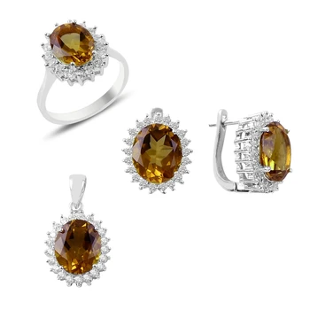 

Silver 925 Sterling Oval Zultanite Engagement Set