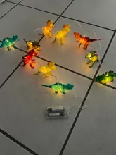 String-Light World-Decor Dinosaur Jurassic Party Christmas LED 10 for Kids Children's